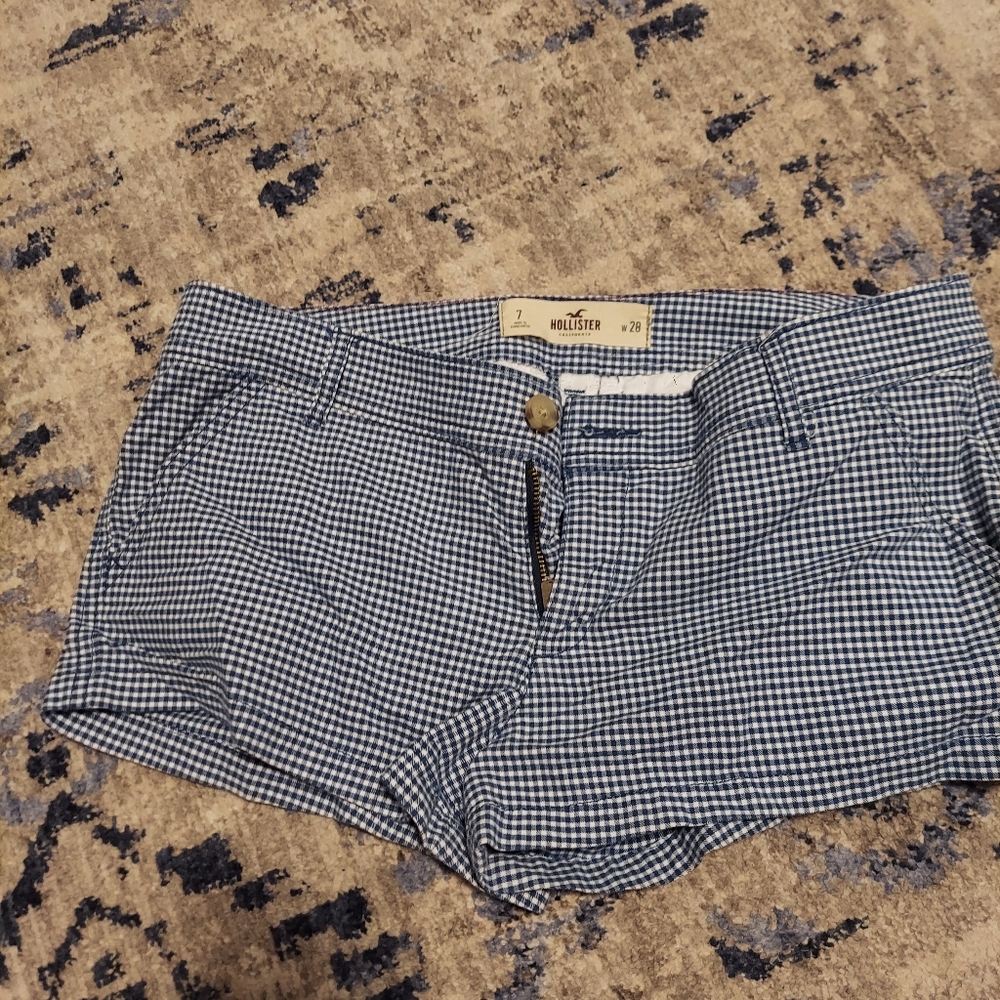Blue and white shorts